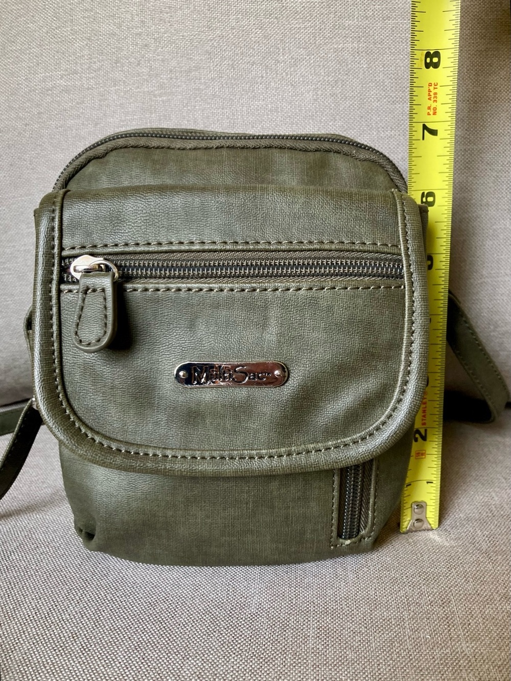 MultiSac Olive Green Crossbody Bag Mini Organizer Travel Purse EUC - Picture 7 of 8